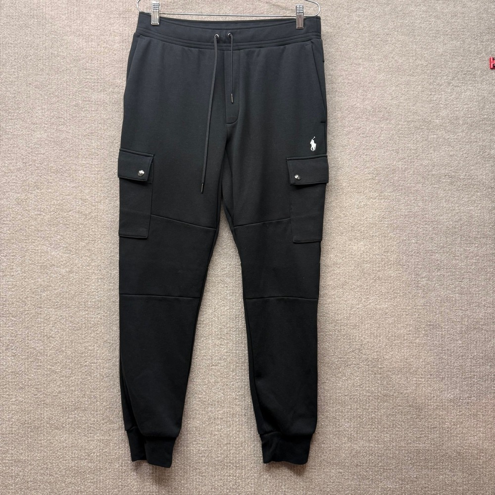 Polo Ralph Lauren Mens Black Double-Knit Cargo Jogger Pants Small 710730495002 - Picture 1 of 11